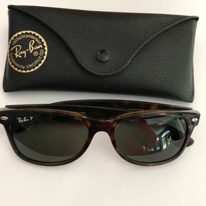 Ray Ban New Wayfarer Tortoise Polarized 55m